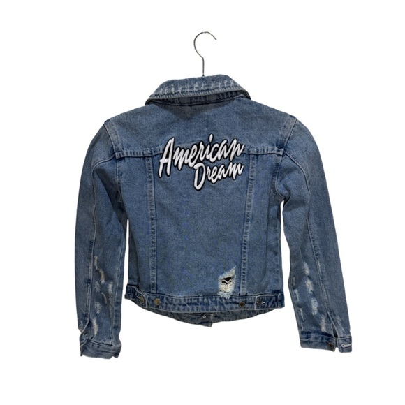 Guess Girls Patchwork Denim Jacket - American Dream - Picture 8 of 10